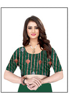 Purple Kanjeevaram Cotton Silk Saree with Big Zari Border | Party Wear Zari Woven Saree with Running Blouse